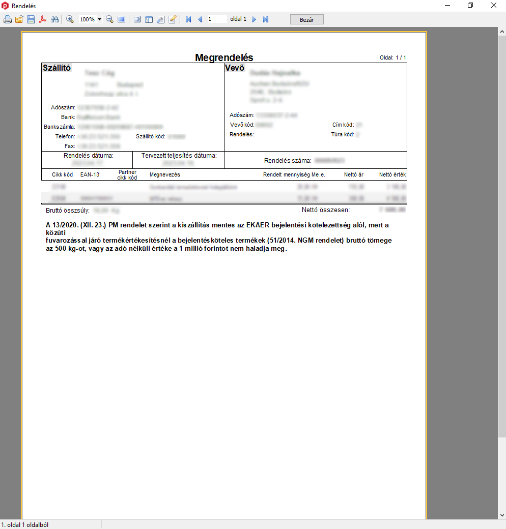 Nyomtat   Számla Másolat
